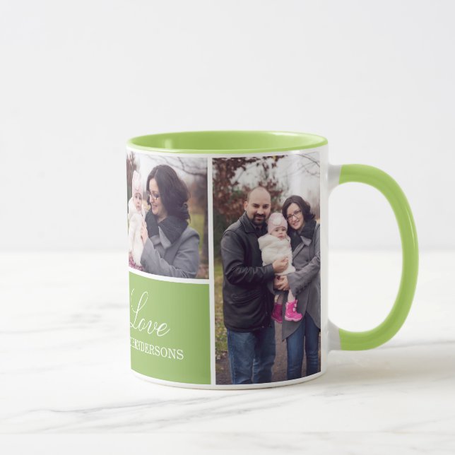 Monogram 4 Photo Collage Mug (Right)