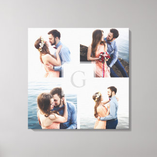 Monogram 4 Photo Gift Photo Canvas