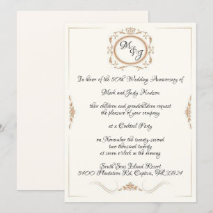 Monogram 50th Anniversary Celebration Invitation