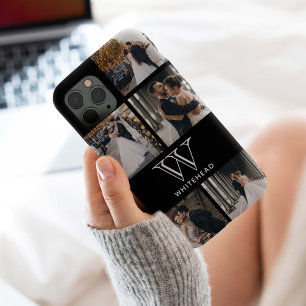 Monogram 5 Square Photo Collage iPhone 15 Case