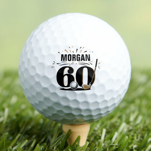 Monogram 60th Birthday Golf Balls (Monogram 60th Birthday Golf Balls )