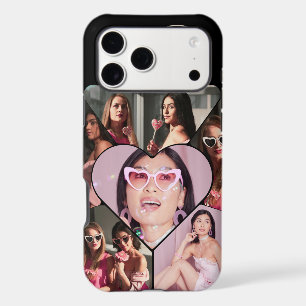 Monogram 6-Photo Collage Teal iPhone Case