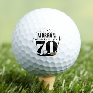 Monogram 70th Birthday Golf Balls
