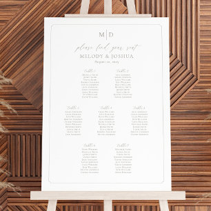 Monogram 7 Tables Seating Chart Border 