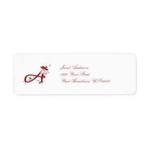 Monogram A Christmas Bells