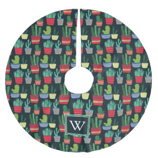 Monogram | A Crowd of Cactus Brushed Polyester Tree Skirt