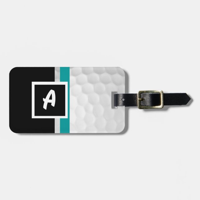 Monogram A Golf Ball Luggage Tag (Front Horizontal)