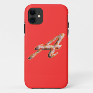 Monogram A in Roses Pattern Iphone 5 Case