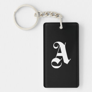 Monogram "A Key Ring