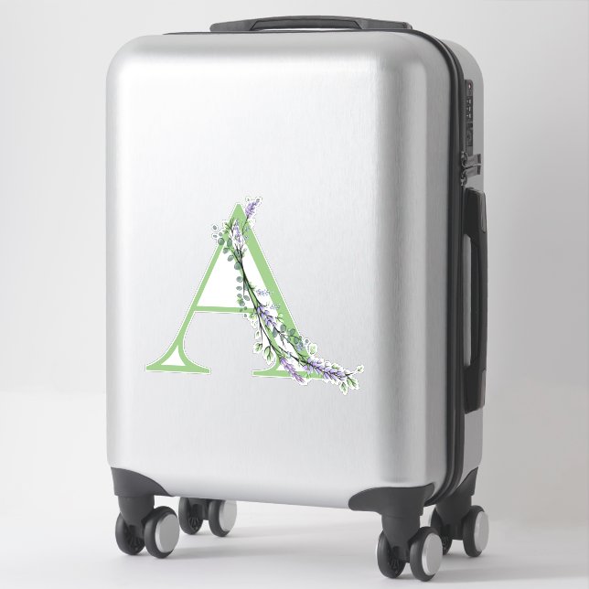 Monogram A Lavender Eucalyptus (Suitcase)