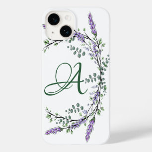 Monogram A Lavender Eucalyptus Case-Mate iPhone Ca 14 Case