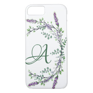 Monogram A Lavender Eucalyptus iPhone 8/7 Case