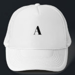 Monogram A Letter or Symbol Custom Abril Fat Font Trucker Hat<br><div class="desc">Abril Fatface Font Trucker Hat

White and White Colour Hat

Monogram A Letter or Symbol Hat

Very Nice Hat,  Useful to all sports,  Students,  office employee,  Tourist and etc., </div>