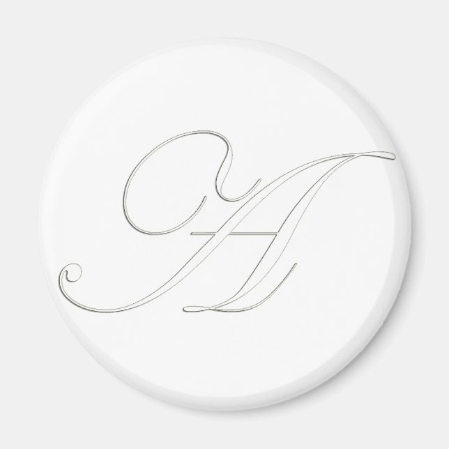 Monogram A Magnet (Front)