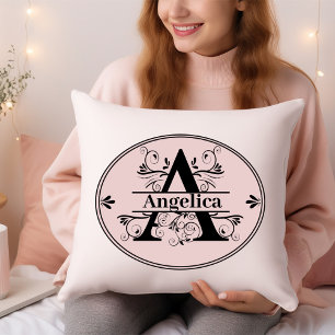 Monogram A Name Cushion