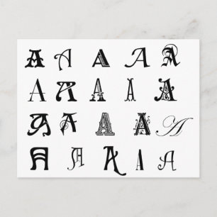 Monogram "A" Postcard