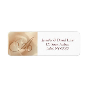 Monogram A Return Address Labels