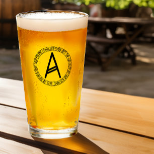 Monogram A - Viking Style - Pint Glass