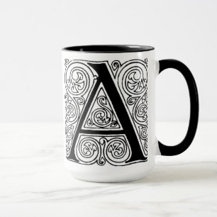 Monogram 'A' With Swirls - Mug