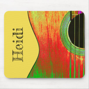 Monogram Abstract Acoustic Guitar Mouse Mat