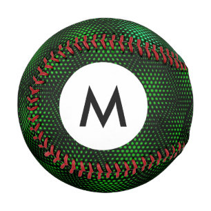 Monogram Abstract Green Background Baseball