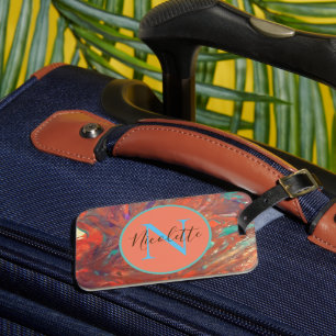 Monogram Abstract Painting Luggage Tag