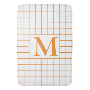 Monogram Abstrect lines Bath Mat