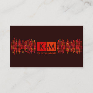 Monogram Accounting Company - Shades of Red Business Card