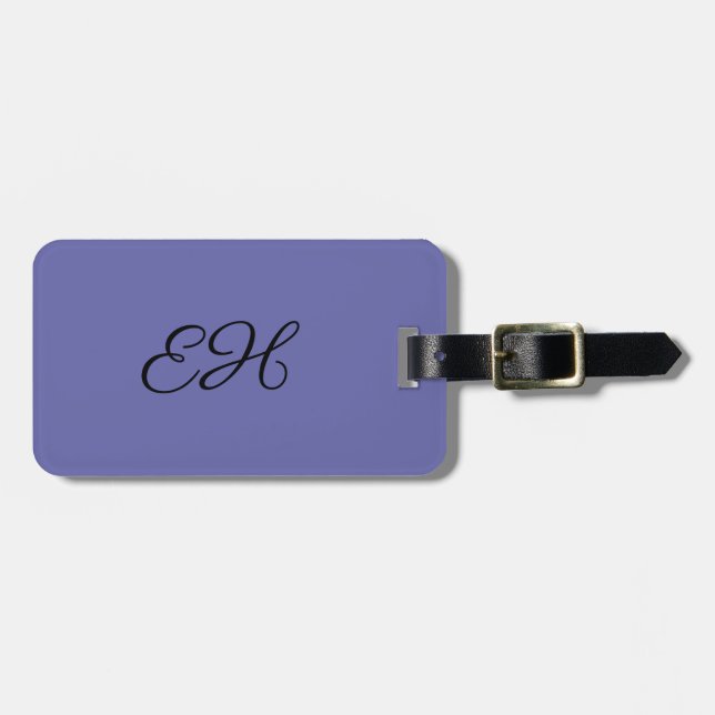 Monogram Acrylic Luggage Tag (Front Horizontal)