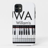 Monogram add initial letter name text piano music