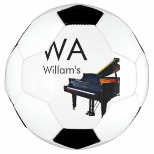 Monogram add initial letter name text piano music  football