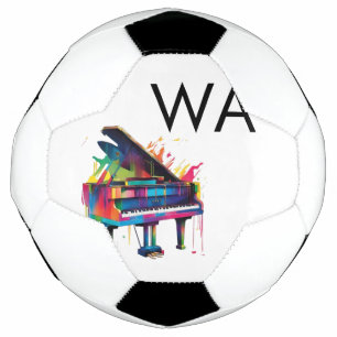 Monogram add initial letter name text piano music football