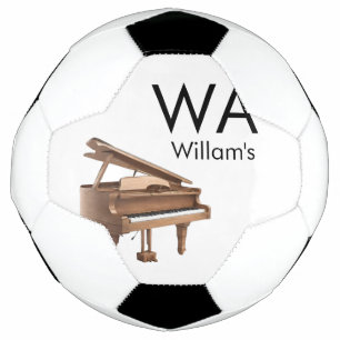 Monogram add initial letter name text piano music  football
