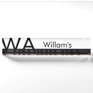 Monogram add initial letter name text piano music  nameplate