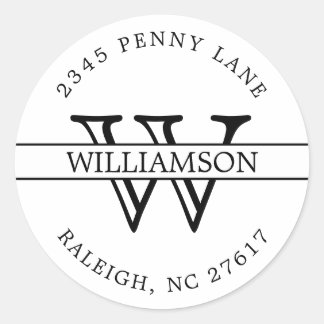 Monogram Address Label