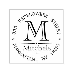 Monogram Address Stamp
