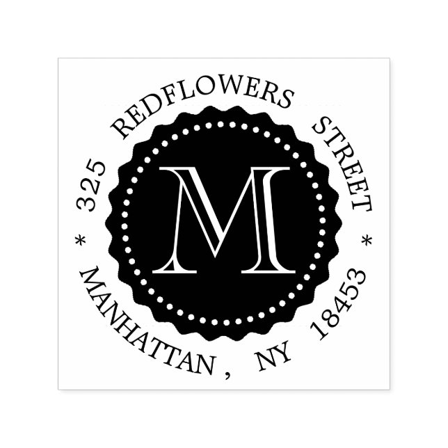 Monogram address Stamp (Design)