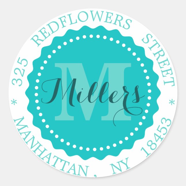 Monogram address sticker (Front)