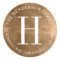 Monogram Aged Gold Circular Return Address Label