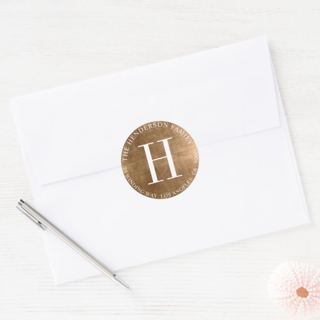 Monogram Aged Gold Envelope Seal (Envelope)