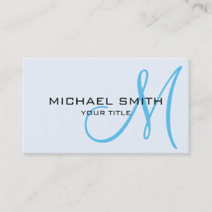 Monogram Alice blue colour background Business Card