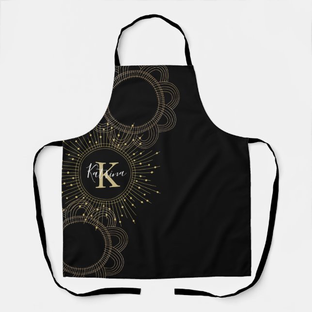 Monogram All-Over Print Apron (Front)