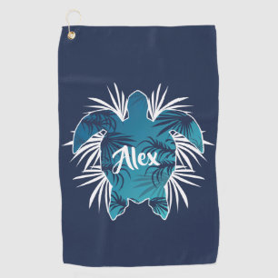 Monogram Aloha Tropical Turtle Golf Towel