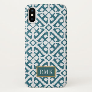 Monogram Amadora Blue Pattern iPhone X Case