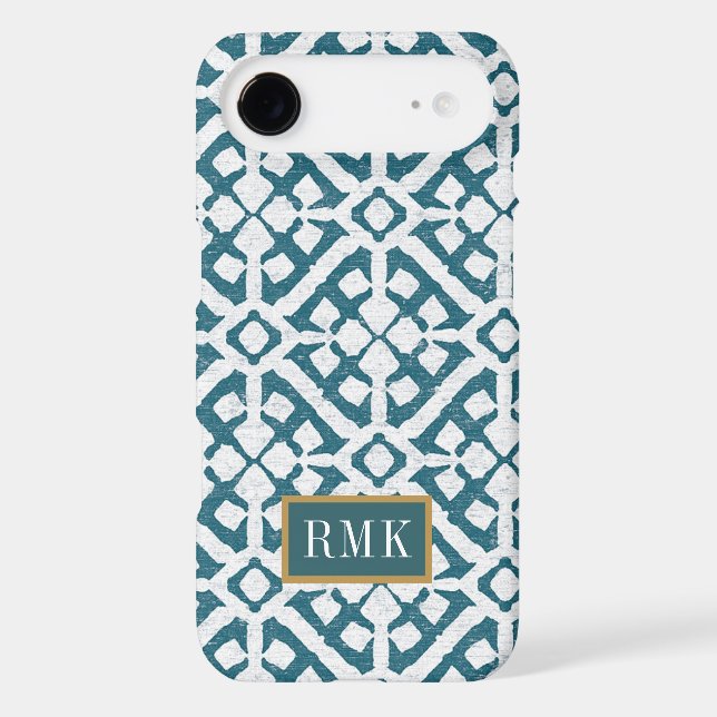 Monogram | Amadora Blue Pattern Case-Mate iPhone Case (Back)