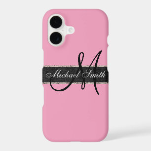Monogram Amaranth pink Background
