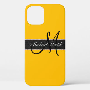 Monogram Amber Colour Background iPhone 12 Pro Case