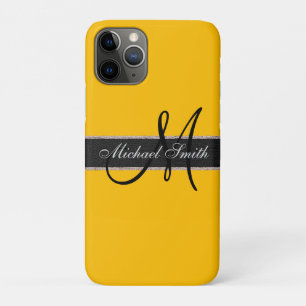 Monogram Amber Colour Background iPhone 11 Pro Case