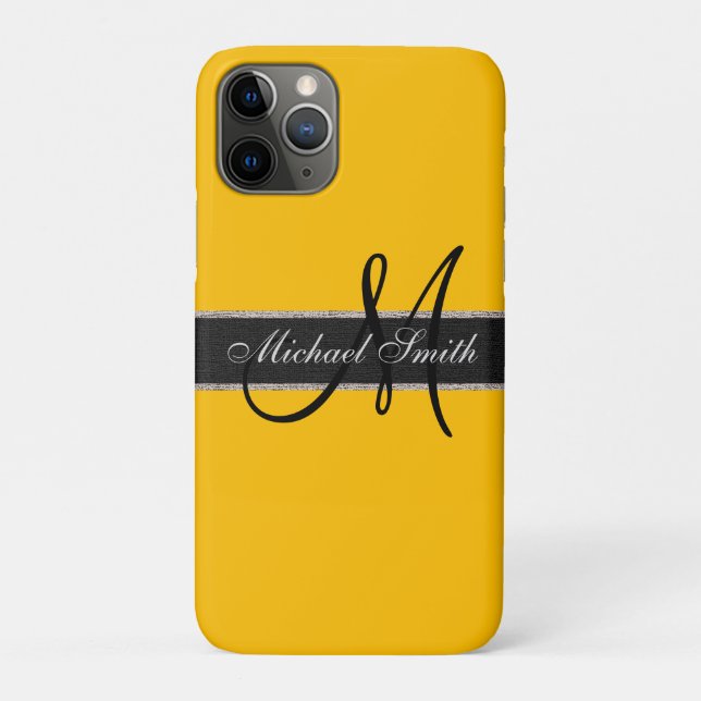 Monogram Amber Colour Background Case-Mate iPhone Case (Back)