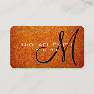 Monogram Amber (SAE-ECE) Leather Look Business Card